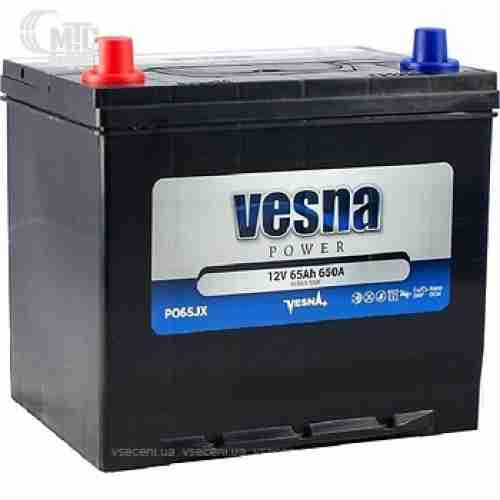 Аккумулятор Vesna Power [415965] 6СТ-65 Ач L EN650 А 230x173x218мм